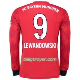 Billige Fotballdrakter FC Bayern München Lewandowski 9 Hjemmedraktsett 2018/19 Langermet